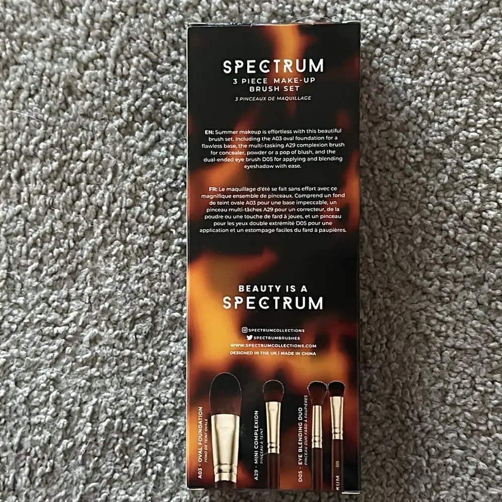 🌸HP🌸Spectrum Collections Pantherine 3 Piece Eye And Face Makeup Brush Set!